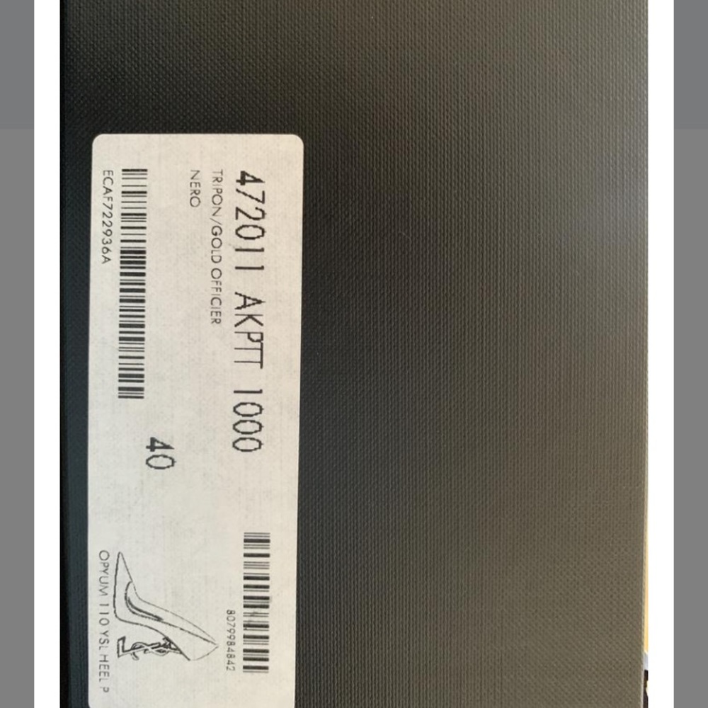NWT Saint Laurent matte leather pump/YSL monogram. - Picture 2 of 4